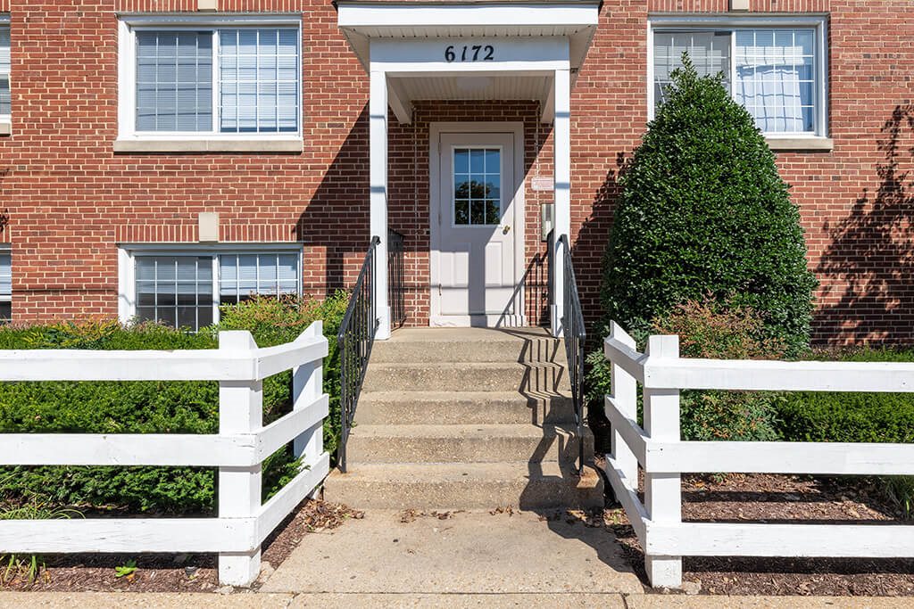 Building entrance fence at Patrick Henry Apartments Arlington VA